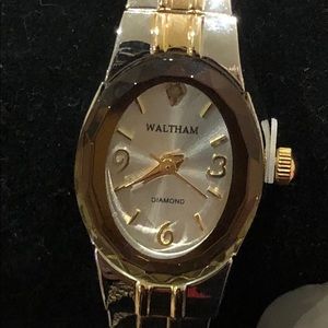 Beautiful New Waltham Watch Two Tone Stretchy Band